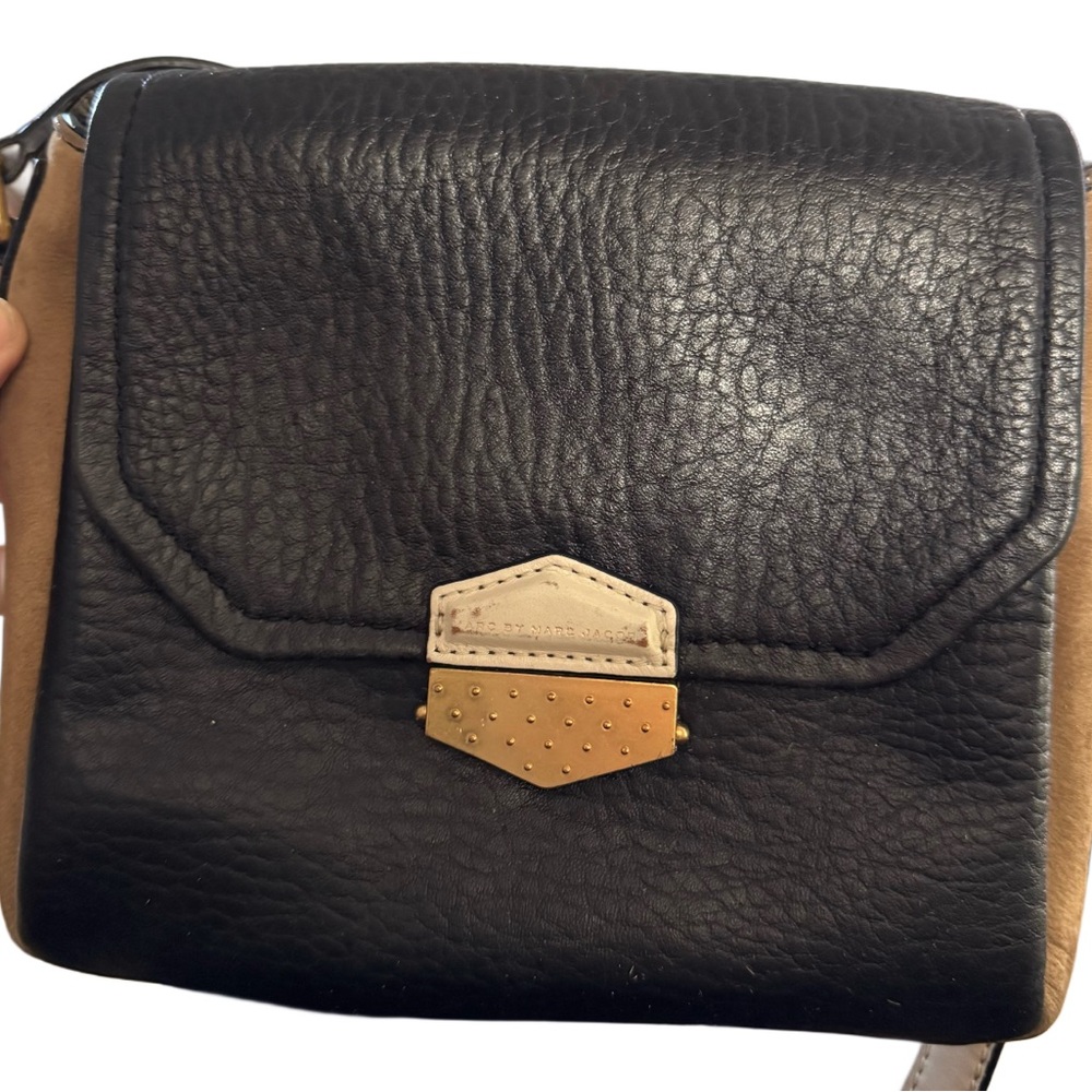 Marc Jacobs Black and Tan Shoulder Bag